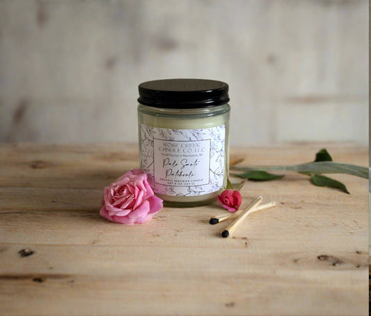 8 oz. Organic Beeswax Candles - Amber & Clear Jars