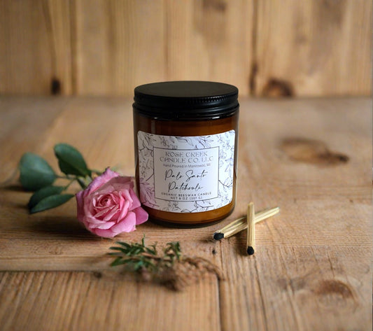 8 oz. Organic Beeswax Candles - Amber & Clear Jars