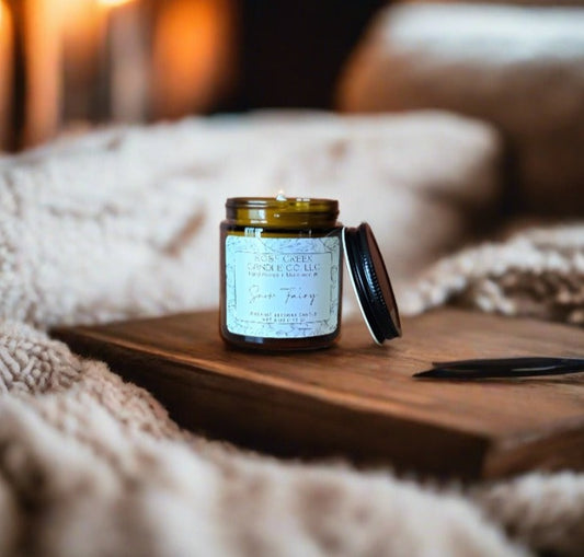 4 oz. Organic Beeswax Candles - Amber & Clear Jars