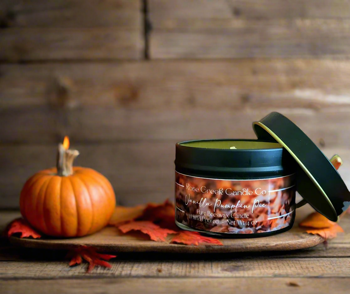 Fall Collection Organic Beeswax Candles and Melts