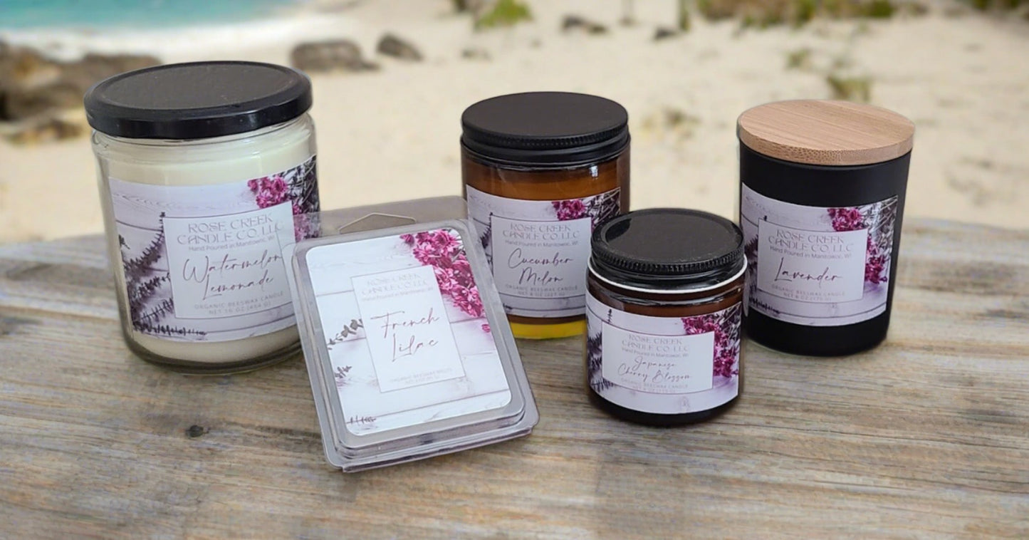 Spring/Summer Label - Organic Beeswax Candles & Melts