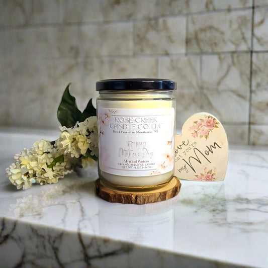 Mother's Day Personalized Organic Beeswax Candles - 16 oz. Jar