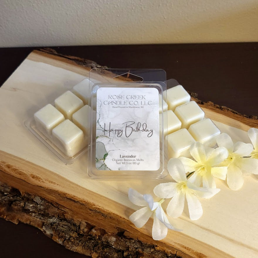 Birthday Personalized Organic Beeswax Melts - 3 oz