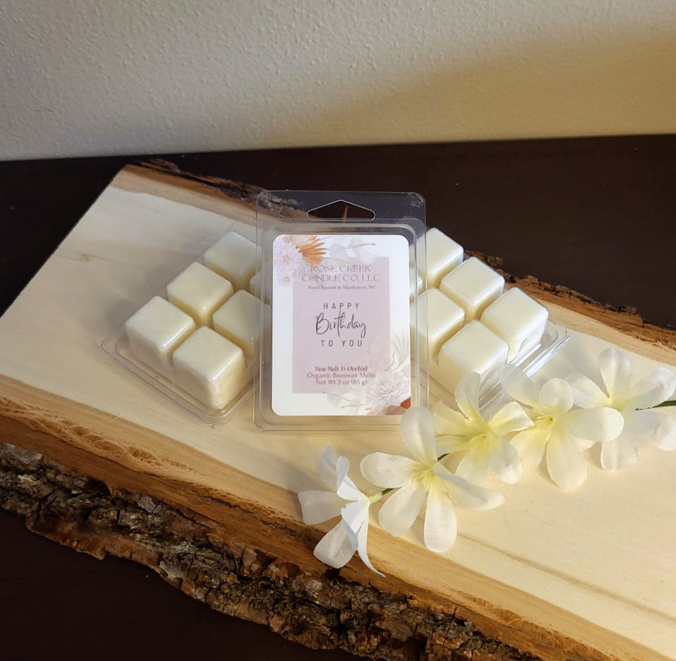 Birthday Personalized Organic Beeswax Melts - 3 oz