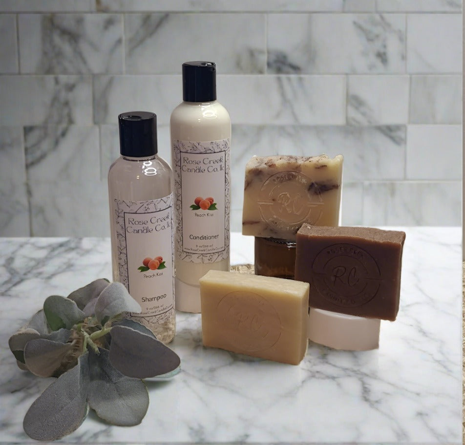 Total Shower Gift Set - Shampoo, Conditioner, & Handmade Bar Soap