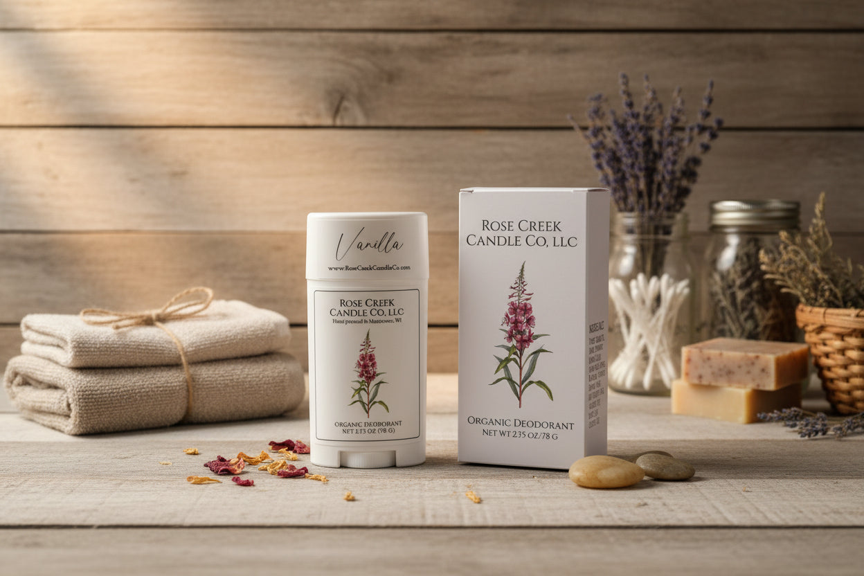 Organic Deodorant 🌸 Baking Soda Free 🌸 Aluminum, Parabens, Phthalates, and Alcohol Free