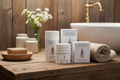 Organic Deodorant 🌸 Baking Soda Free 🌸 Aluminum, Parabens, Phthalates, and Alcohol Free