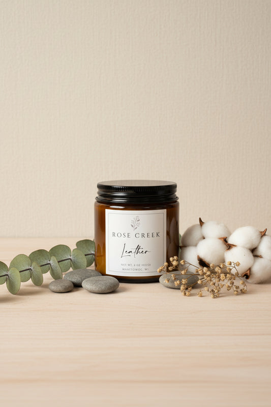 4 oz Beeswax Candles - Amber & Clear Jars
