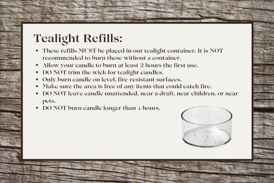 REFILLS for Tealight Scented Organic Beeswax Candles