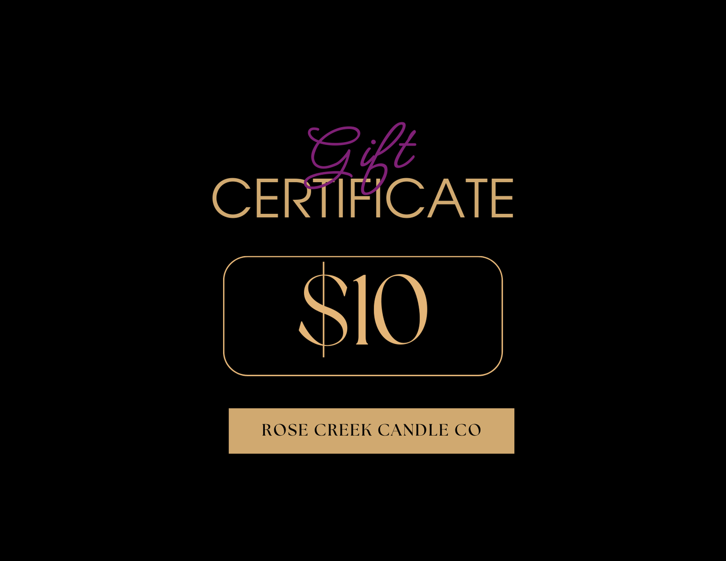 Rose Creek Candle Co, llc Gift Card