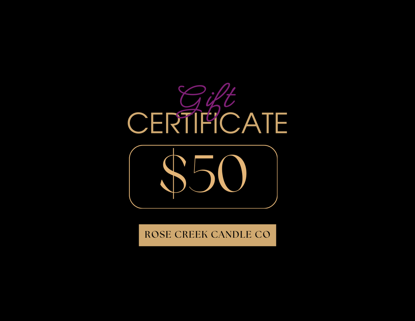 Rose Creek Candle Co, llc Gift Card