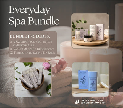 Everyday Spa Bundle | Body Butter/Butter Bar, Deodorant, and Lip Balms