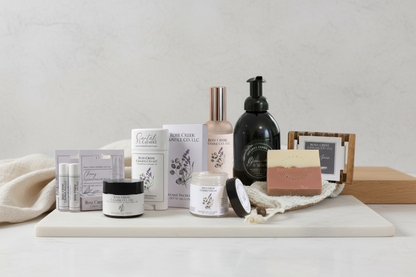 Ultimate Everyday Spa Bundle| Body Butter or Bars, Sugar Scrub, Linen Spray, Deodorant, Bar Soap, Foaming Hand Soap, Bamboo Soap Saver, Exfoliating Soap Bag, (2) Lip Balms