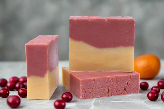 Handmade Cranberry Orange Bar Soap