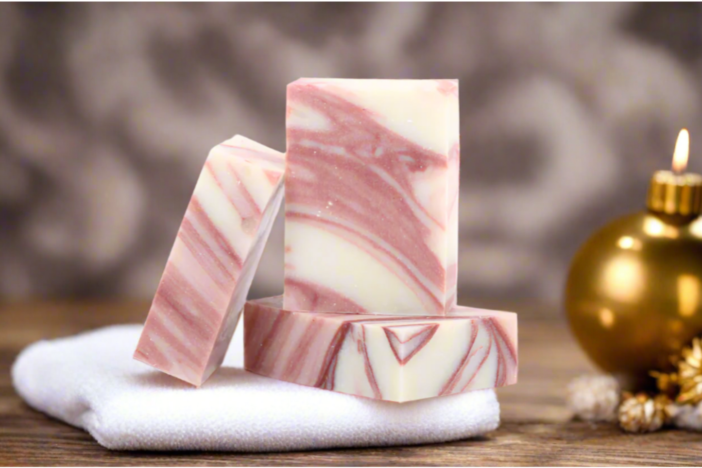 Handmade Candy Cane Bar Soap