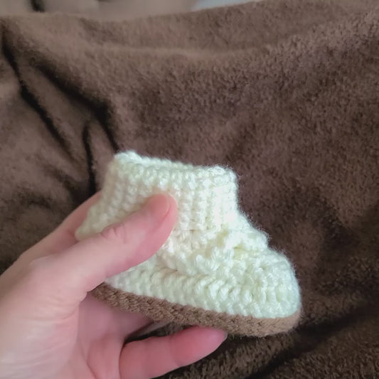Handmade Baby Bootie with Ruffle