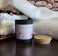 Holiday Label - Organic Beeswax Candles - Decorative Black Jar with Wood Lid - Net wt 6 oz